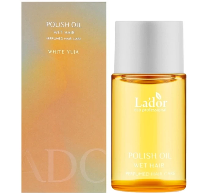 Парфюмерное масло для гладкости волос с юдзу La'dor Polish Oil Wet Hair White Yuja 10 мл 8809789633438 купить на сайте Агонь-В