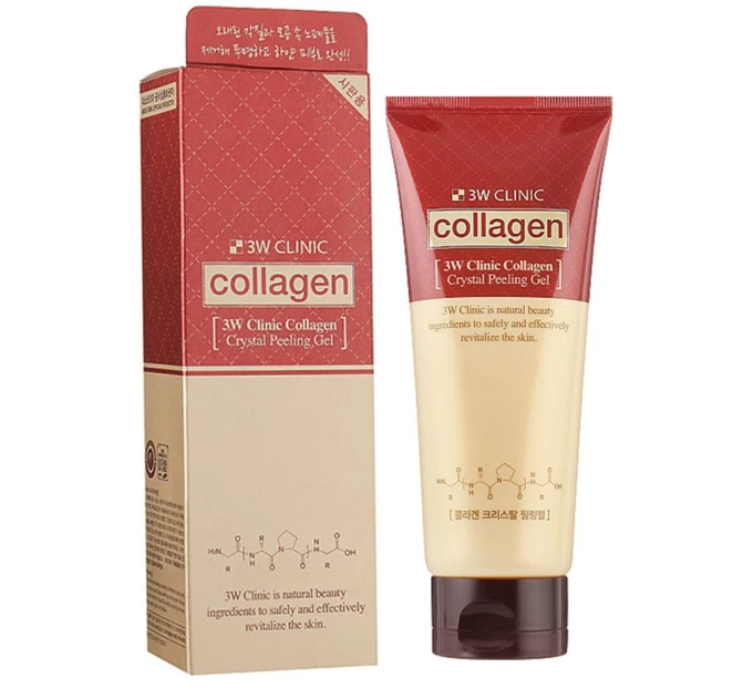 Ощути сияние молодости с пилинг-гелем 3W Clinic Collagen Crystal 180 мл!