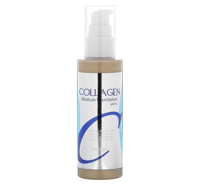 Уникальный тональный крем Enough Collagen Moisture Foundation SPF15 13 100 мл – код 8809280062362 для сияния кожи
