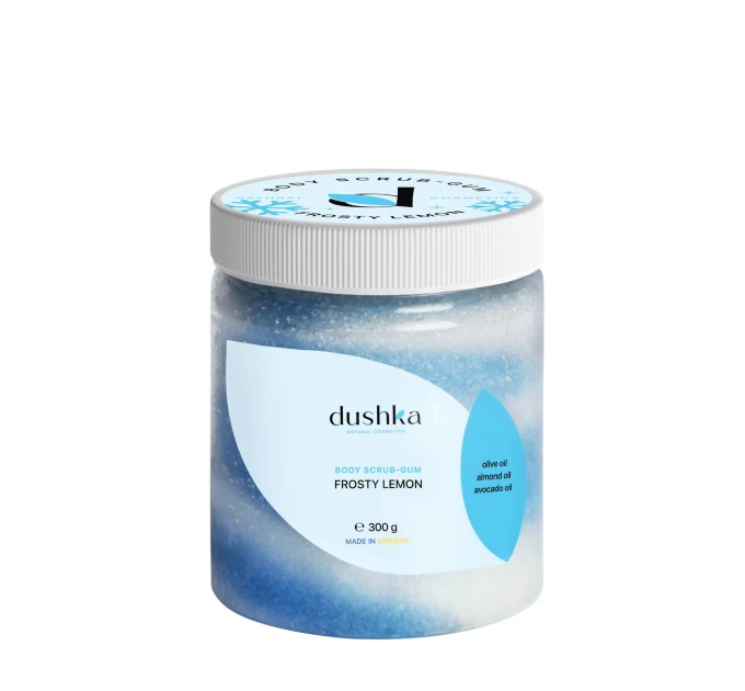 Освежающий Dushka Frosty Lemon: скраб-жвачка для тела в формате 330 г