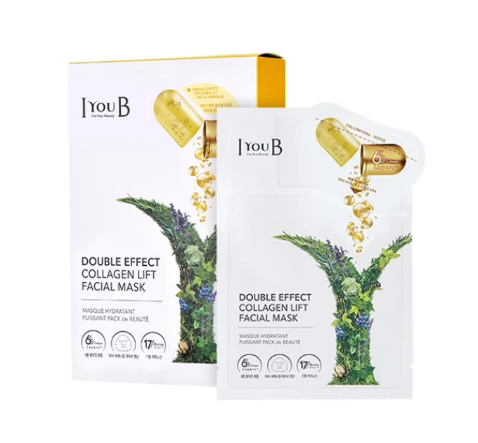 Підтягуюча маска для обличчя з колагеном Iyoub Double Effect Collagen Lift Facial Mask 27 мл / 3 мл (8809524610816)