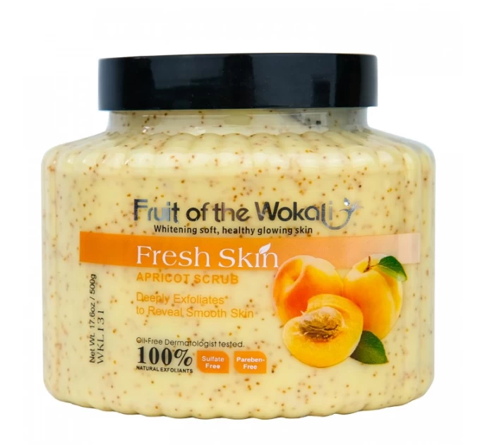 Скраб для тіла Wokali Fresh Skin Scrub Apricot WKL131 500 г: оновлення та зволоження шкіри
