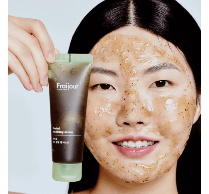 Гелевая маска со спикулами Heartleaf Pore Melting Gel Mask Fraijour 75 мл для сужения пор в Агонь-В