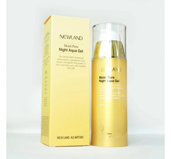 Ночной увлажняющий гель Newland All Nature Moist Pure Night Care с цветочными экстрактами и маслами 95 мл 8809498421081 - купить в Агонь-В