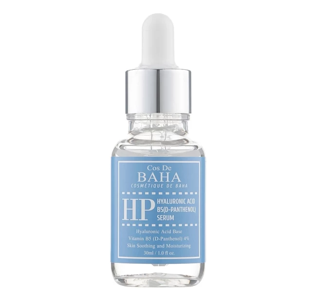 Увлажнююча сироватка з гіалуроновою кислотою та Д-пантенолом 4% Hyaluronic Acid + 4% Vitamin B5 Cos De Baha 30 мл