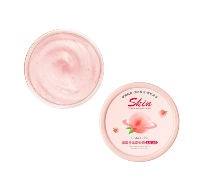 Очищающий и питательный скраб с персиком Laikou Tender Body Scrub 100 г