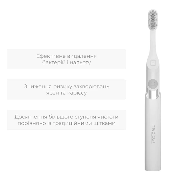 Улучшите свою улыбку с звуковой зубной щеткой Medica+ ProBrush 7.0 Compact (Silver)