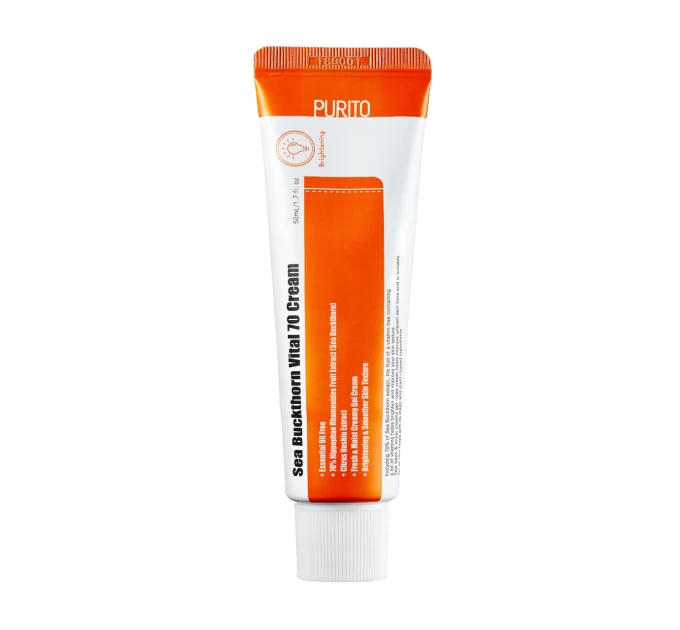 Осветляющий крем с облепихой PURITO Sea Buckthorn Vital 70 Cream: сияние и увлажнение для вашей кожи