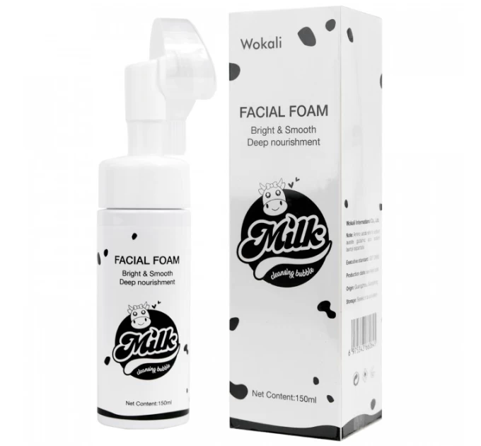 Освіжаючий Пенка-мусс Wokali Milk Facial Foam: чистота і ніжність для вашої шкіри