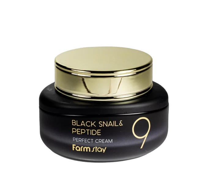 Антивозрастной крем FarmStay Black Snail & Peptide 9 против морщин 55 мл (FS 5151) - Эликсир молодости с черной улиткой и пептидами для сияющей кожи