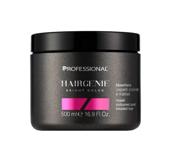 Профессиональная Маска для блеска окрашенных волос Hairgenie 500 мл: Восстановление и защита цвета