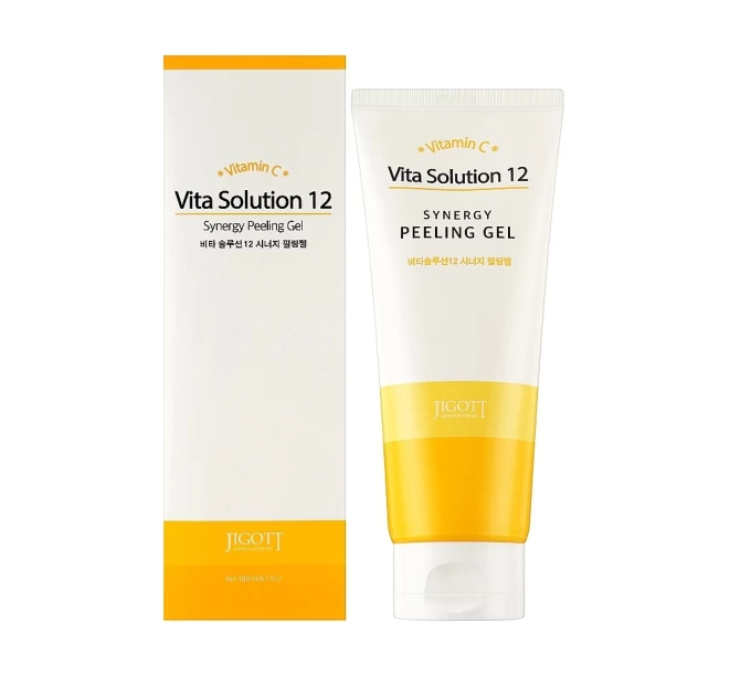 Оздоровлюючий пілінг-гель Vita Solution 12 Synergy Peeling Gel Jigott 180 мл для сяючої шкіри