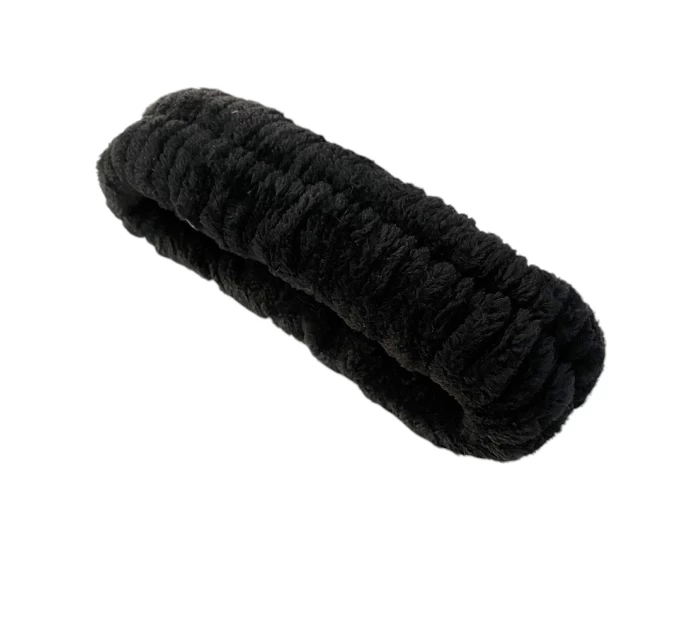 Плюшева пов'язка для голови ANbeauty 19х5.5 см Black (AN0103156) - Стиль та комфорт від agon-v.com.ua