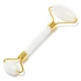 Роликовий масажер Facial Massage Roller Gua Sha Нефрит 14.5х6 см Білий
