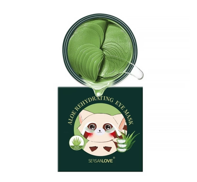 Гидрогелевые патчи Sersanlove Aloe Rehydrating Eye Mask 90 г — Эффективное увлажнение и восстановление кожи вокруг глаз