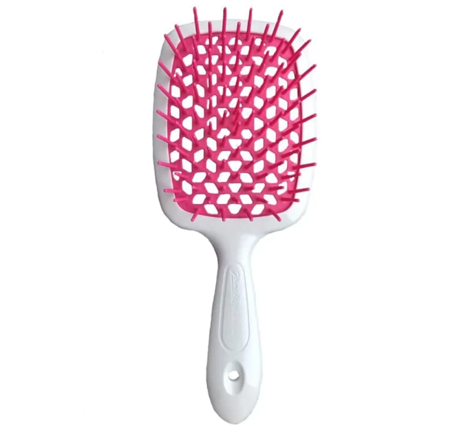 Щетка для волосся Superbrush Janeke з фуксією - бездоганна біла краса